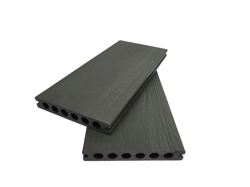 Co-extrusion decking wpc 6 round holes hollow board 138×22.5mm two colors anti-rotten Featured Image